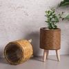Plant Stand Basket Imitation Rattan Flower Stand Flower Shelf Succulent Plants Woven Planter