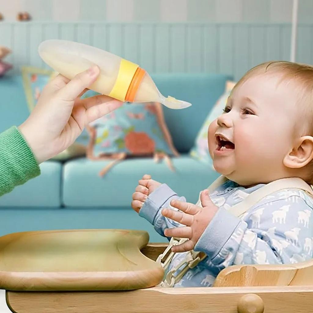 Кормушка для детского питания, силиконовая детская кормушка на 3 унции, 3 цвета ложки для раздачи детского питания, ложка для детского питания для мальчиков и девочек, малышей