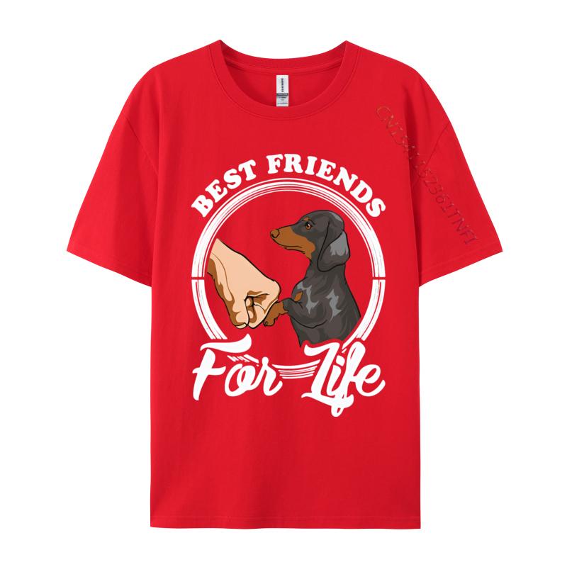 Dachshund Lover Best Friends life Vintage Tshirt Wholesale Europe T Shirt Cotton Unisex Tops Tees 3d Printed T Shirts