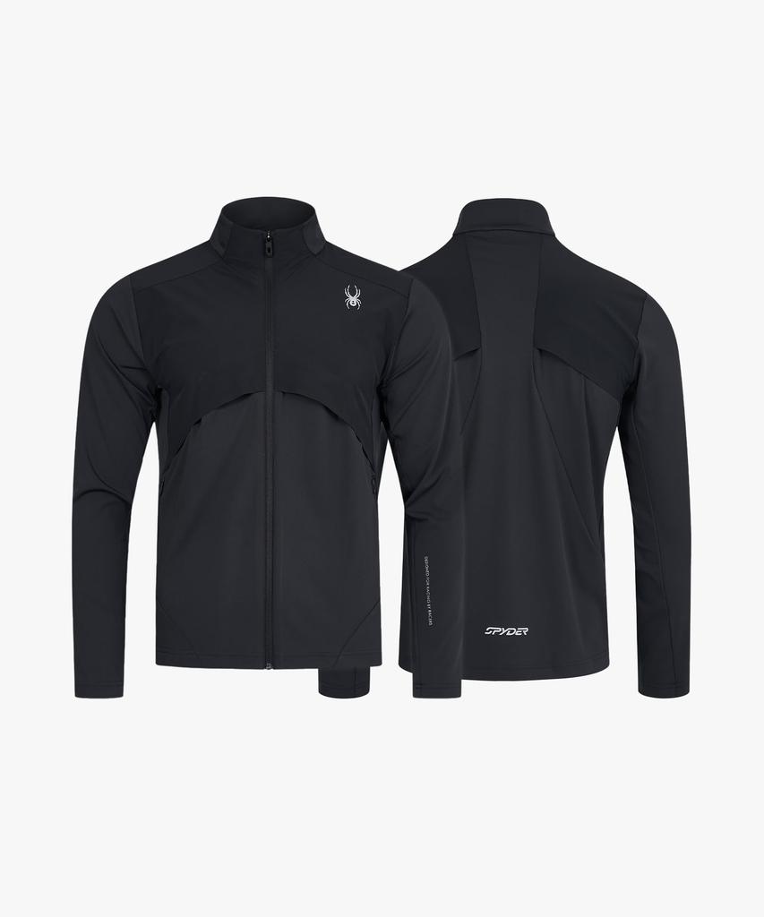 SPYDER Men'S Running Face Stretch Zip-Up Splpcnft231Mblk