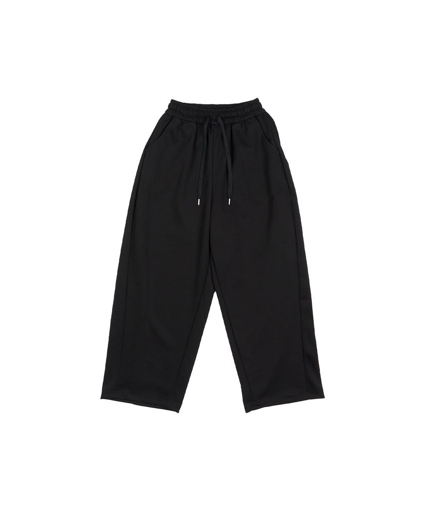 CREAM SODA LAB Air Essential Side Cut Wide Elastic Pants Black