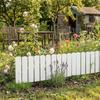 Bordure de jardin - CREATIVE HOME - 200 x 20 cm - Pin naturel - Rollborder flexible - Blanc, traitée anti-moisissure