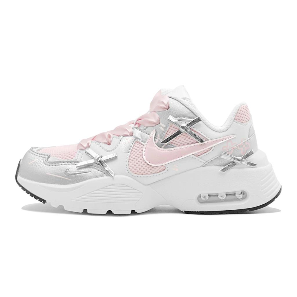 Nike Air Max Fusion Abrasion Resistant Coverage Low top Running Shoes Women's Silver Pink White CJ1671-100(TeamS2-S-BOX)