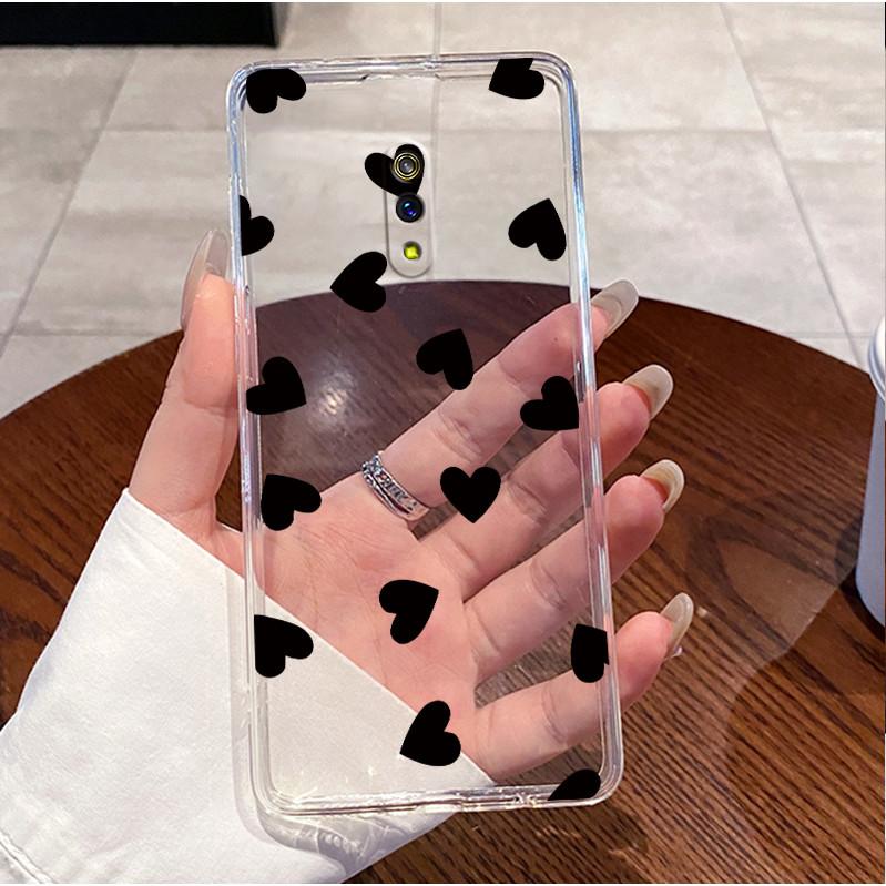 Чехол для OPPO K3 / Realme X RMX1901 RMX1903 Прозрачный Роскошный Милый Сердечко Кролик Забавный Чехол для Телефона Мягкий Силикон ТПУ Задняя Крышка