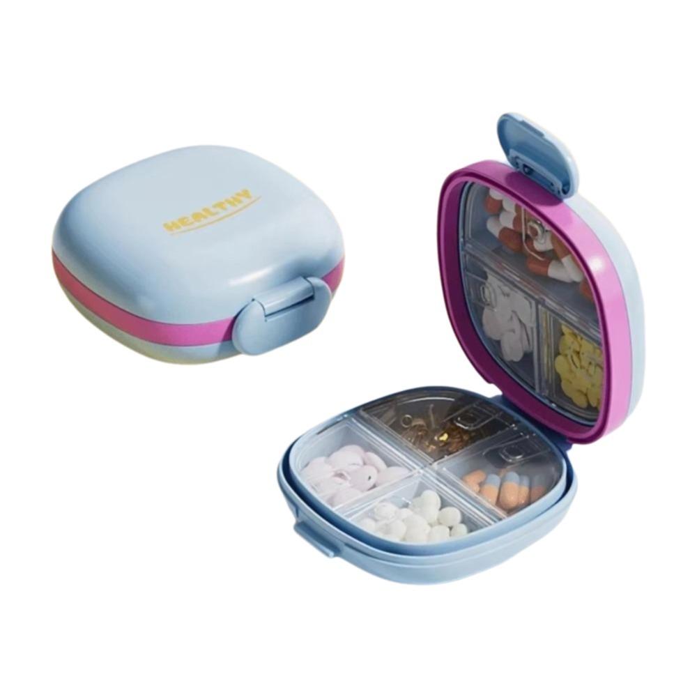 Dustproof Sealed Pills Case 7 Compartment Pill Organizer Stylish Weekly Pills Container Easy Carry