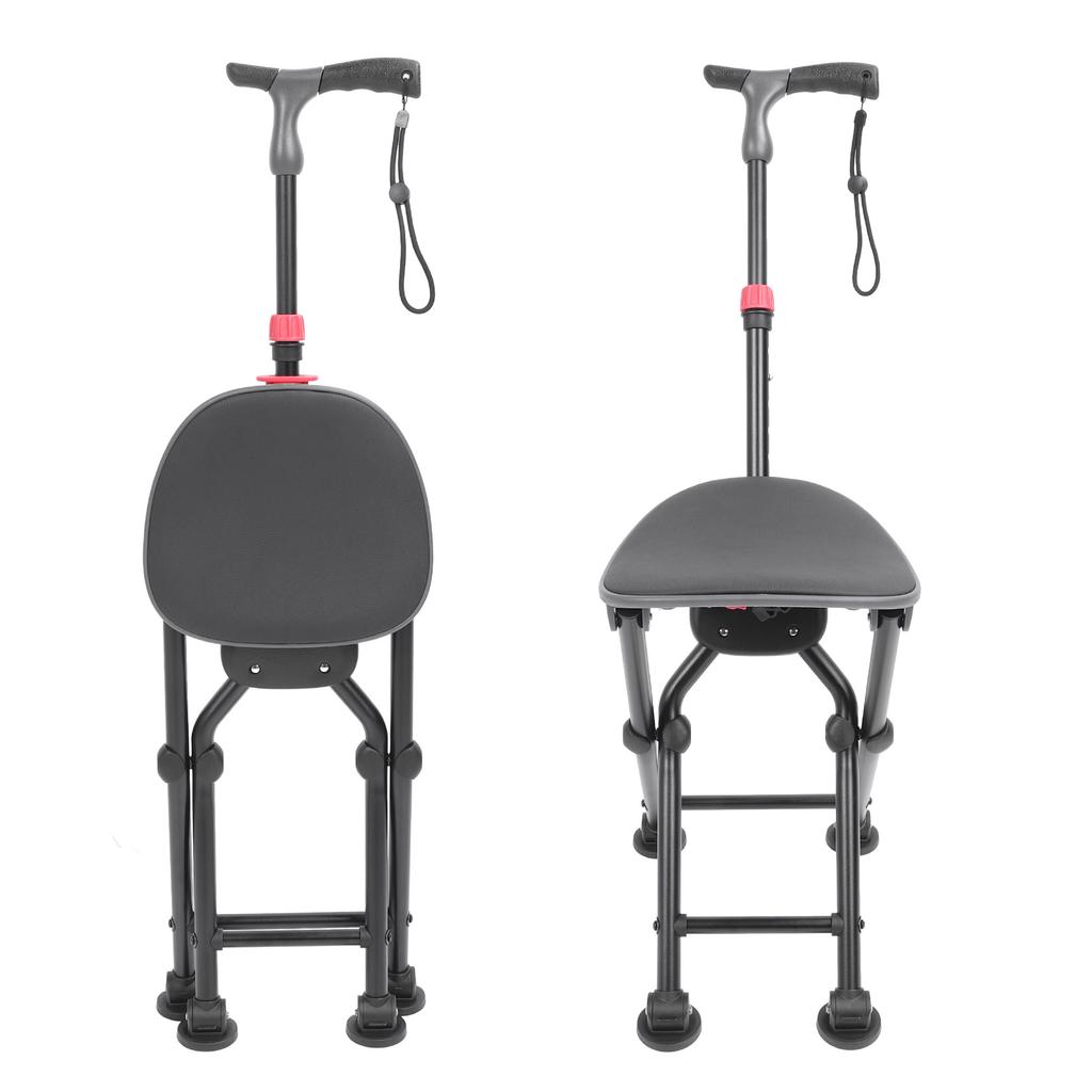 Складные трости с сиденьем, трость, 4 ножки, нескользящий легкий складной тростниковый стул для очередей