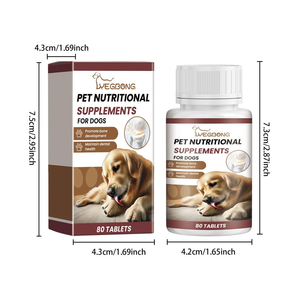 YEGBONG Calcium Phosphorus for Dogs Supplement, Provide Calcium for Puppies, Promote Healthy Dog Bones and Puppy Growth Rate, Dog Bone Supplement