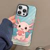 Мультяшный аксолотль Милый чехол для телефона для iPhone 17 16 15 14 13 Pro 12 11 Pro Max PLUS Цветная задняя крышка