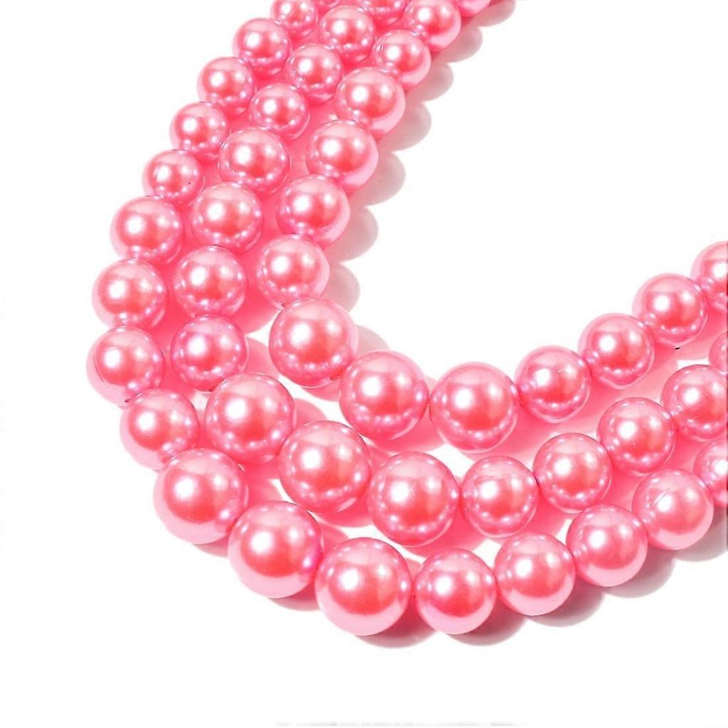 Pearl Fashion Exaggerated Women's Beaded Collarbone Multi-Layered Necklace-black