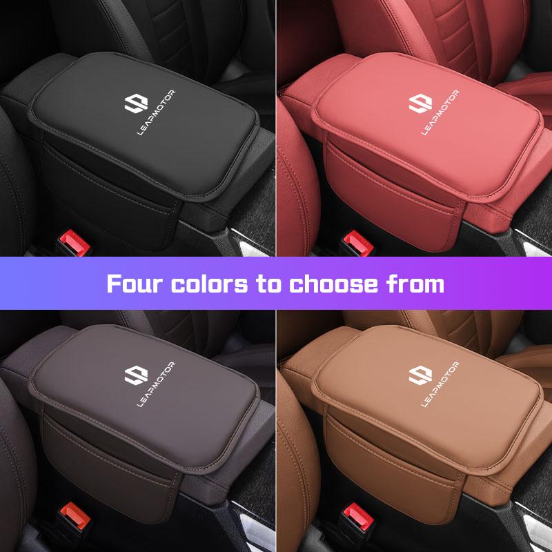 Car Armrest Mat Storage Bag Leather Cover For Leapmotor T03 C10 S01 C11 C01 2026 2026 2026 Auto Center Console Box Pad Accessory