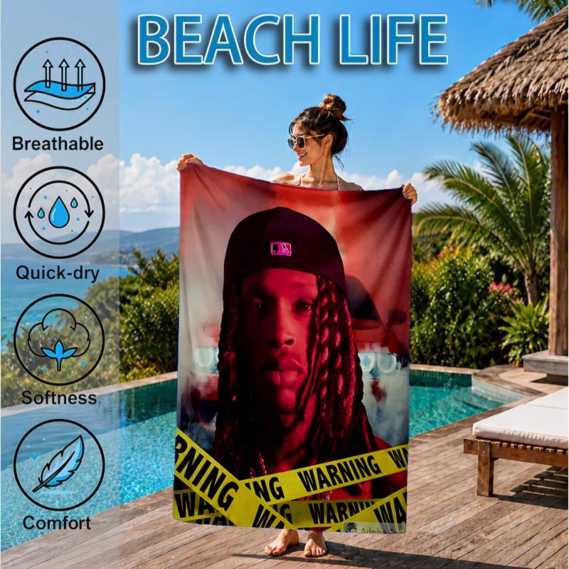 King Of The Rapper Beach Towel, Microfiber Beach Towel, Perfect For Pool, Beach, Travel, Home Decor Beach Party Fan gifts