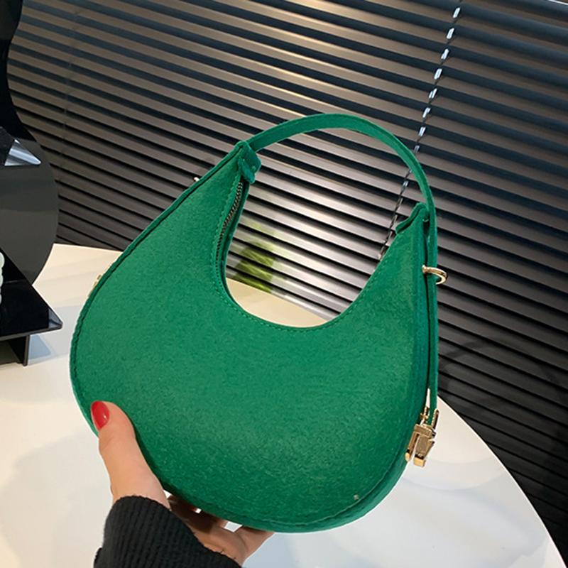 New Fashion Women Bag Retro Felt Impressed Crocodile Underarm Bag Women Shoulder Bag
