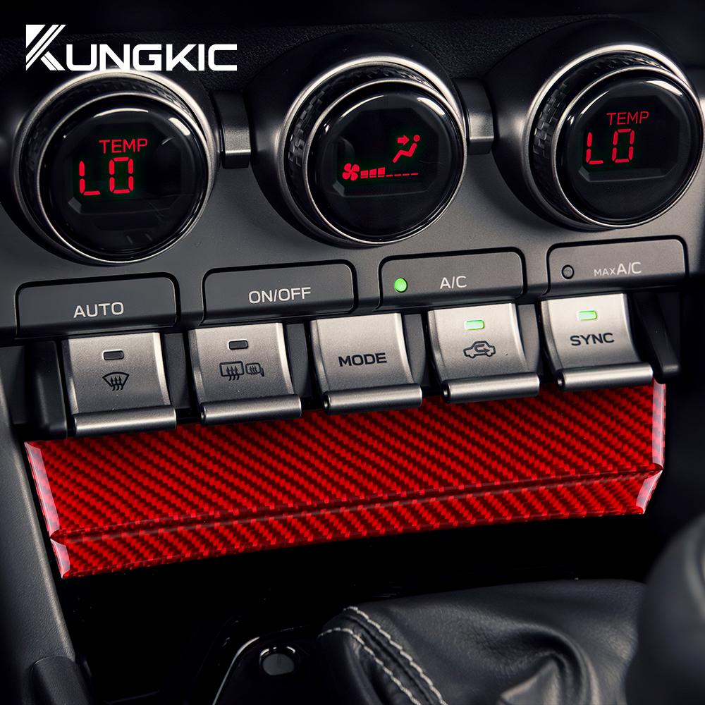 Real Soft Carbon Fiber Interior Trim For Subaru BRZ Toyota GR86 2025 2025 2025 2025 AC Button Decor Stickers Accessories