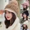 Soft Duck Tongue Cap Fluffy Plush Winter Hat Fashion Visors Hat  Women Girl