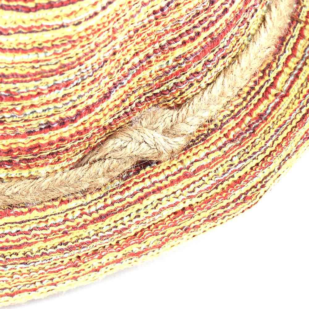 Cute Lady Colorful Women Panama Summer Sun Beach Striped Foldable Straw Hat