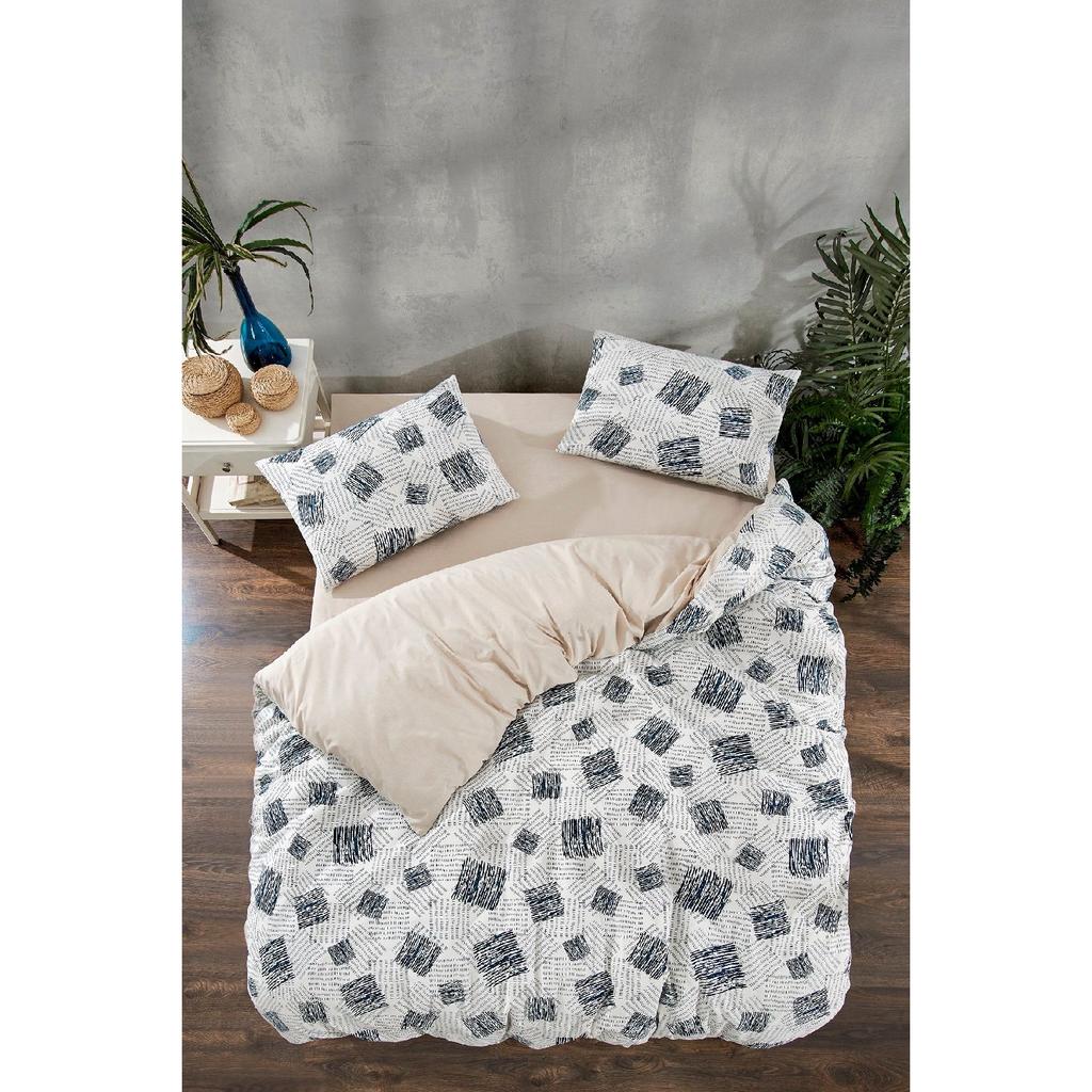 Tiles Single Patterned Duvet Cover Set, Elastic Sheet And 1 Pillowcase
