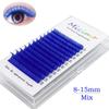 Sapphire-colored Single Grafted False Eyelashes, (0.07/0.1), (C/D), Naturally Extended Makeup, Mixed Length 8-15mm.