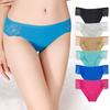 Ladies Pantites Cotton Underwear Women Sexy Low Rise Solid Lace Hipster Briefs Knickers Lingerie 6 PCS