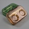 Plastic Contact Lens Cases Simple Transparent Portable Eye Contacts Lenses Holder Box Case with Tweezers Wearing Tools