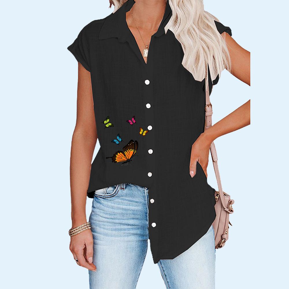 Женская модная футболка с принтом, летняя повседневная тонкая блузка с коротким рукавом, кардиган большого размера, футболка