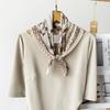 Arrived Diamond 70cm Small Square Satin Scarfs Pleated Chain Dots Printed Women's Shawls Fashion Spring Summer Neckerchiefs