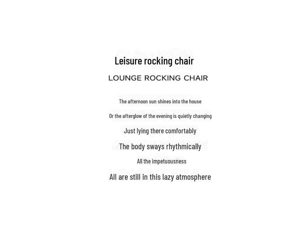 Легкое роскошное кресло-реклайнер: Складное кресло-качалка для гостиной или балкона, идеально подходит для отдыха и обеденных перерывов.