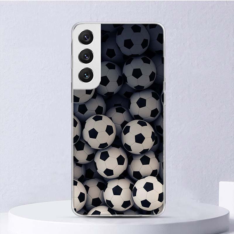 Мягкий чехол с дизайном футбольного мяча для Samsung Galaxy M12 M21 M30S M31 M32 M51 M52, чехол для телефона Note 8 9 10 + 20 Ultra J4 J6 P