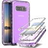YmhxcY Case Compatible with Galaxy Note 8,Drop 3 Layer Durable Cover (No Screen Protector) Solid Rubber Case / 16ft Test Clear Case-Transparent