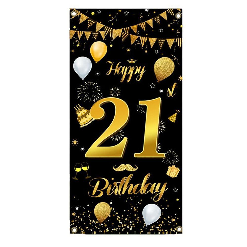 Polyester Birthday Background Cloth 18/30/40/50th Anniversary Backdrop Wedding