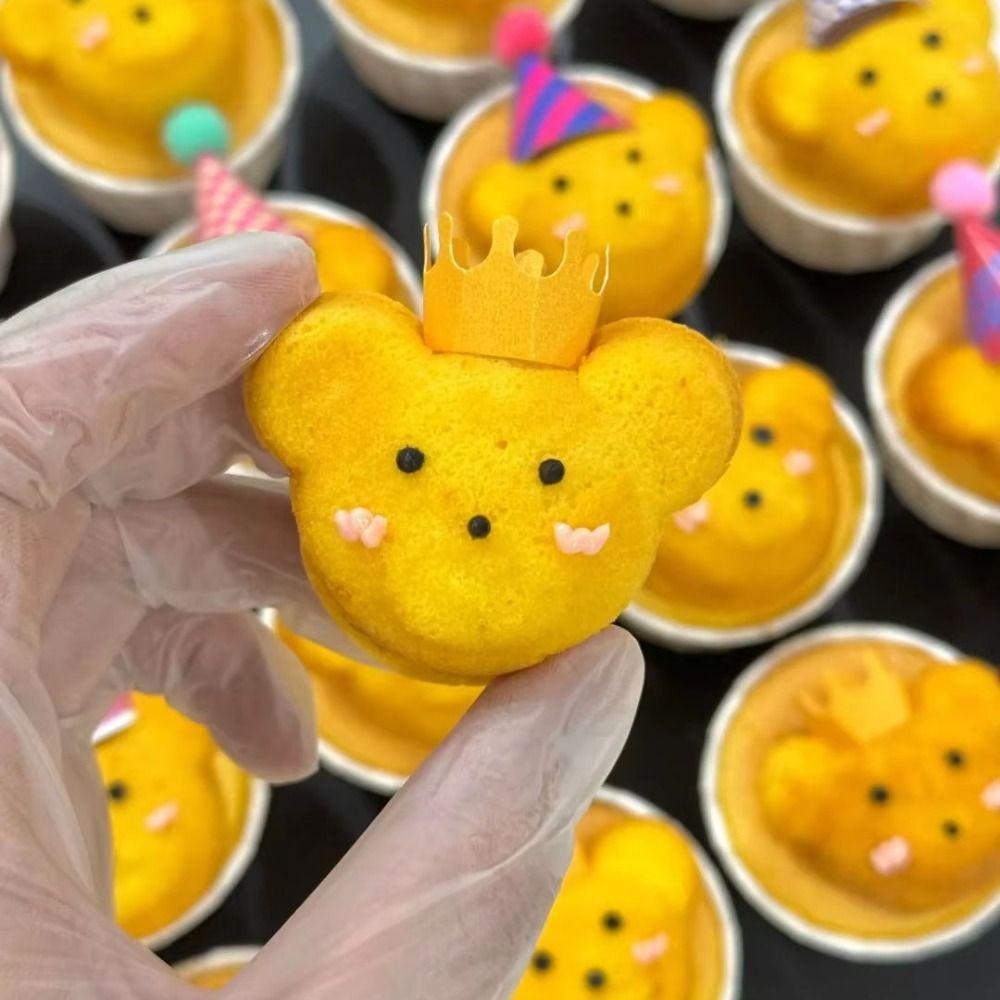 12 Cavity Bear Baking Mold Pan Carbon Steel Bear Madeline Baking Tray Muffin Cakes Mold Decoration