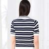 JESSIE Женская поло-трикотажная футболка в полоску с цветными блоками