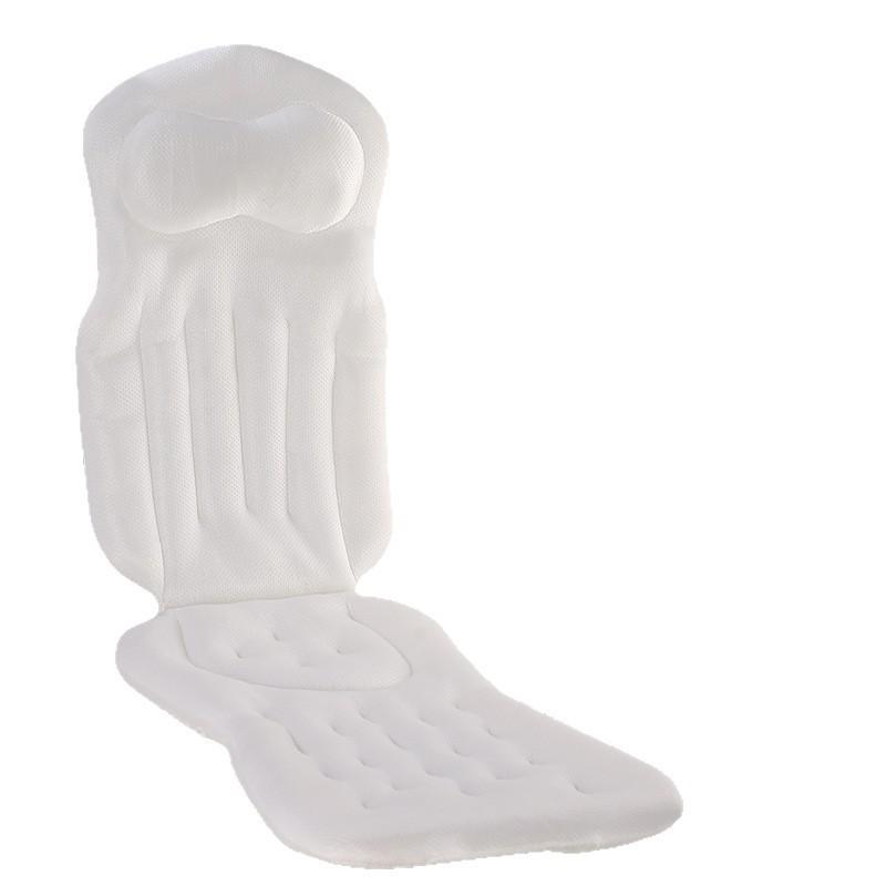 Adult Full Body Bath Cushion 4D Mesh Mat Machine Washable White