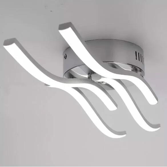 24 Вт 12 Вт 18 Вт Светодиодный потолочный светильник Потолочная лампа Современный изогнутый дизайн 2/3/4 светильника для бара ресторана спальни гостиной WF930