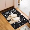 1PC Custom Name Music Notes Keyboard Art Theme Floor Mat Ideal for Living Room, Game Rooms, Office, Bedroom Floor Mat Design