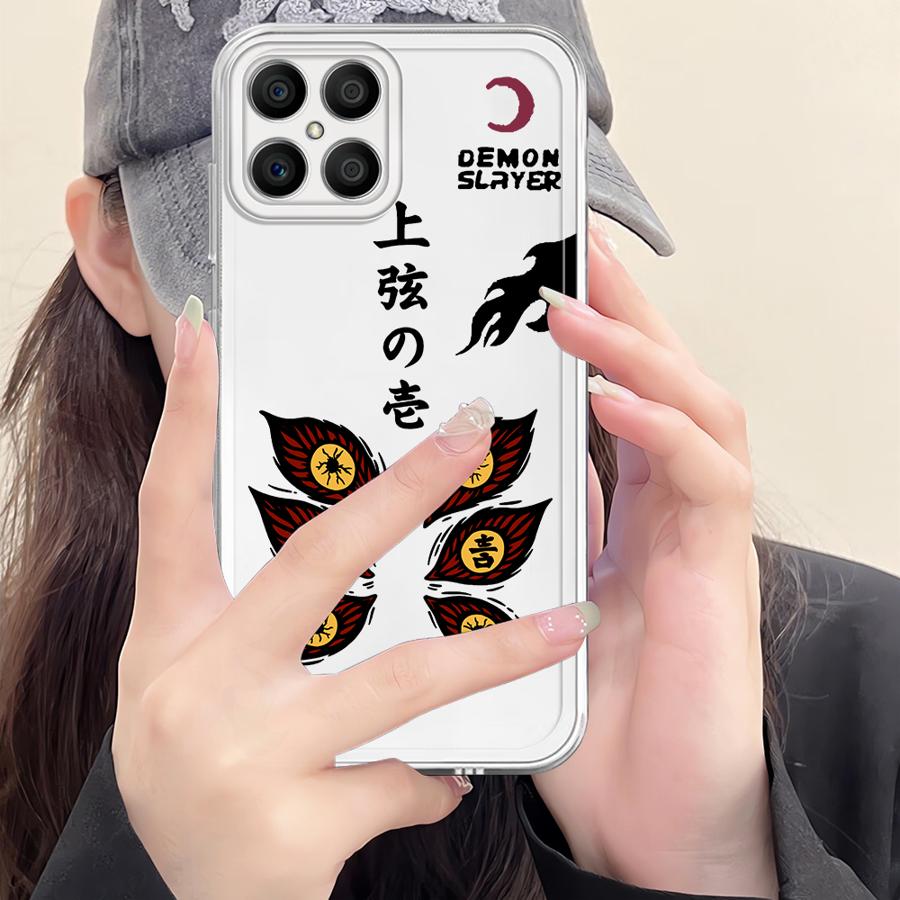 Чехол для Honor 90 Lite X8 X8a X9a X7b X9b X8b Мягкая накладка на телефон Аниме Kokushibo