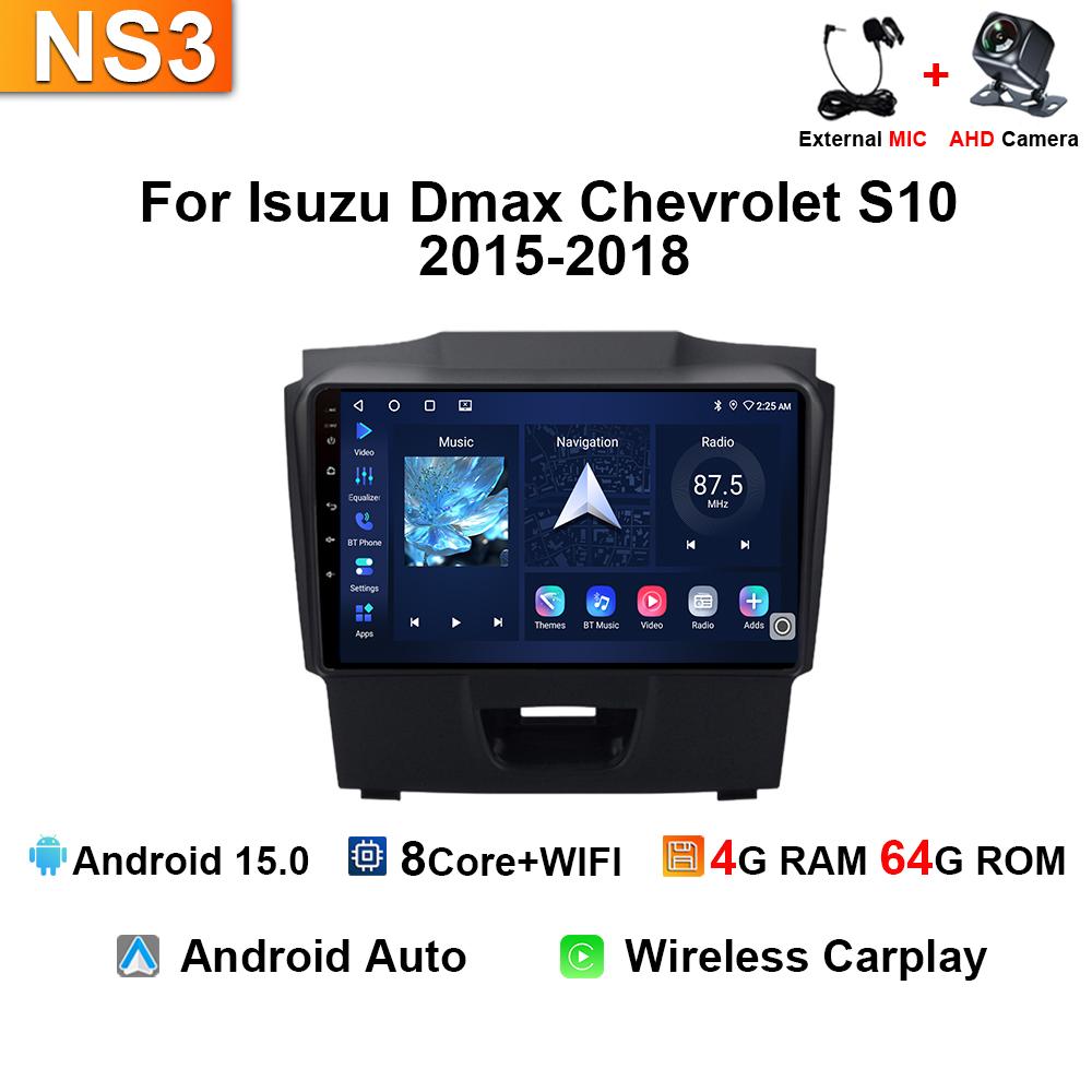 Car Radio For Isuzu D-MAX DMAX Chevrolet S10 2015 - 2018 Android15 Autoradio Multimedia Player Wireless Carplay Navigation GPS YL5