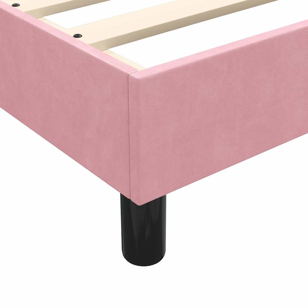 Box Spring Bed without Mattress Pink 160 x 210 cm Velvet