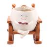 Smile Face Flower Pot Resin Rocking Chair Reading Planter Pot Smiling Succulent