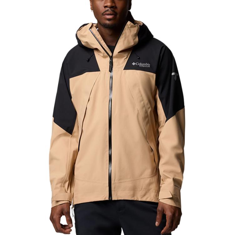 Columbia Hiking Waterproof And Windproof To Keep Warm Windbreaker Jacket Men's Khaki WE0180-262