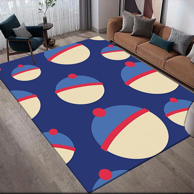 Stan South Park Flannel Printed Carpet, Home Sofa Decoration for Living Room & Bedroom, Non‑Slip Play Flannel Floor Mat for Game Room