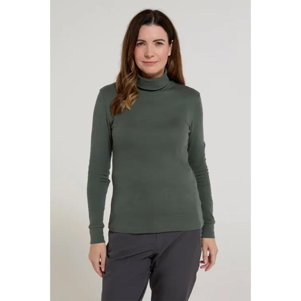 Mountain Warehouse Женский топ Meribel из хлопка с воротником-стойкой и длинным рукавом
