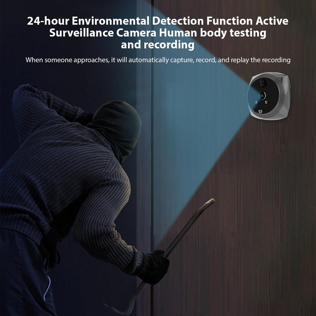 4.5-inch Peephole Camera Doorbell for Apartment Door 2MP LCD Digital Peephole Viewer Doorbell 135 Degree Human Body Detection Color Infrared Camera 1
