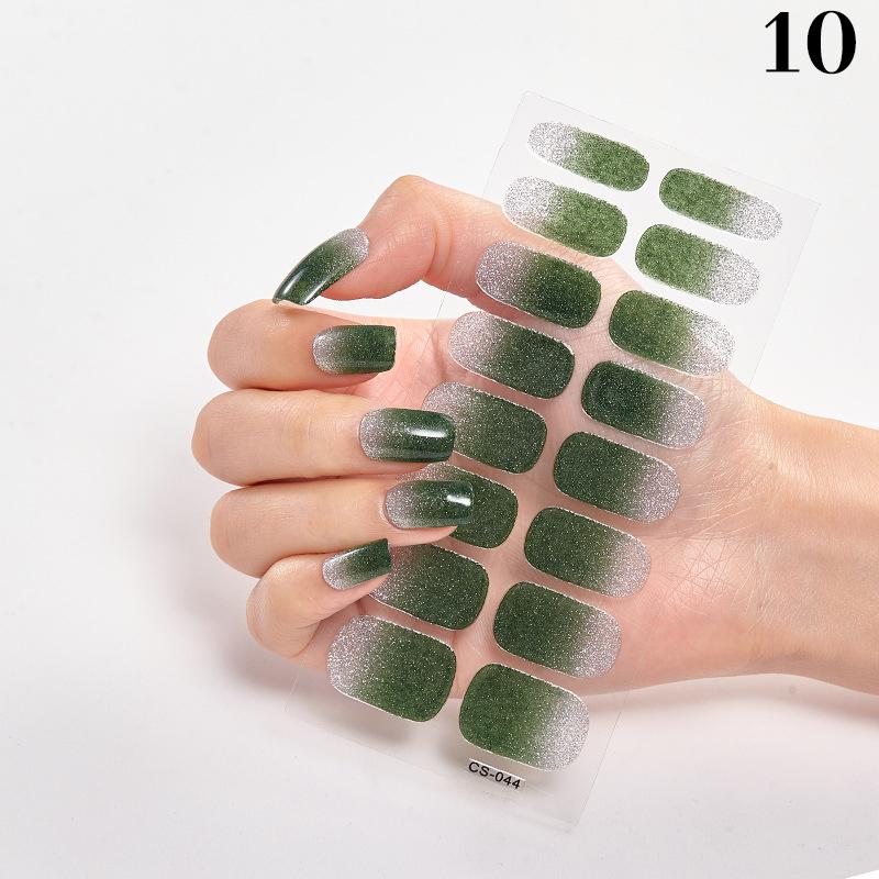 16 маленьких наклеек для ногтей, осенние и зимние однотонные наклейки для ногтей, простые водонепроницаемые наклейки для ногтей, полноцветные наклейки для дизайна ногтей