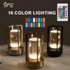 16-цветная настольная лампа RGB, светодиодная настольная лампа с сенсорным ночником, перезаряжаемая настольная лампа, прикроватная лампа для украшения гостиной и спальни