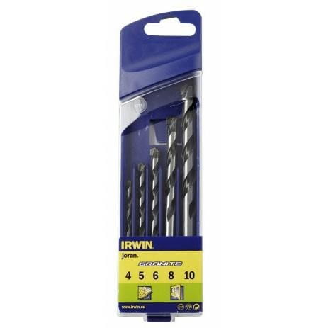 Irwin Granite Concrete Drill Set 5 Pcs 4, 5, 6, 8, 10 Mm
