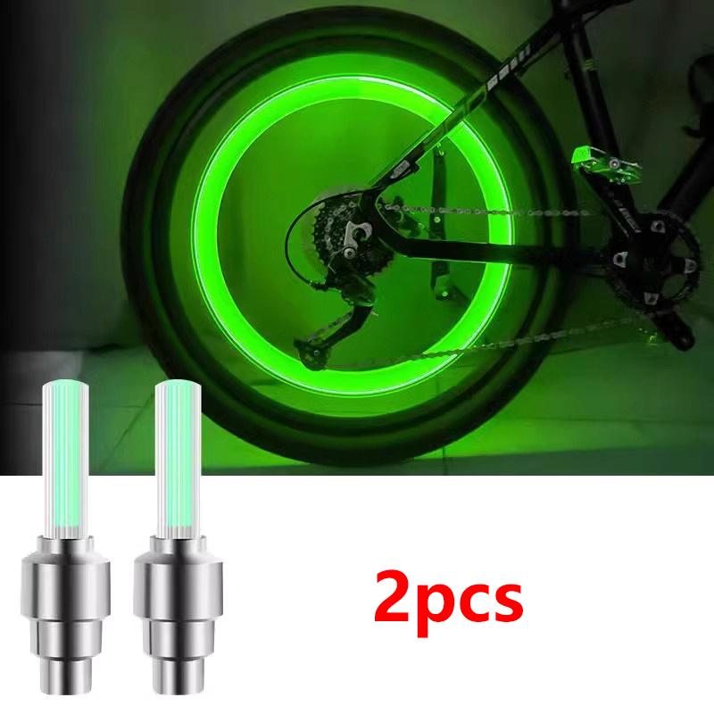 Светодиодный фонарь для вентиля велосипеда, неоновый фонарь для спиц велосипеда, фонарь для вентиля шины велосипеда, предупреждающий фонарь для ночной езды Аксессуары для велосипеда