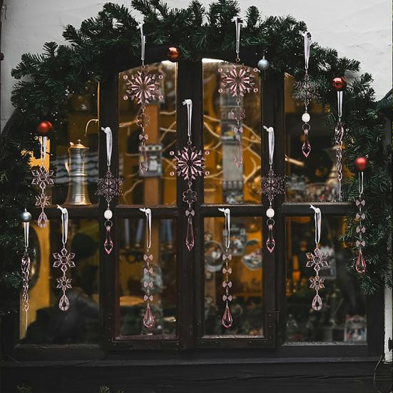 15 шт. Акриловые украшения в виде снежинок Снежинка и ледяной кристалл Подвесной декор для рождественской елки Прозрачный Зимней тематики Подарок для вечеринки