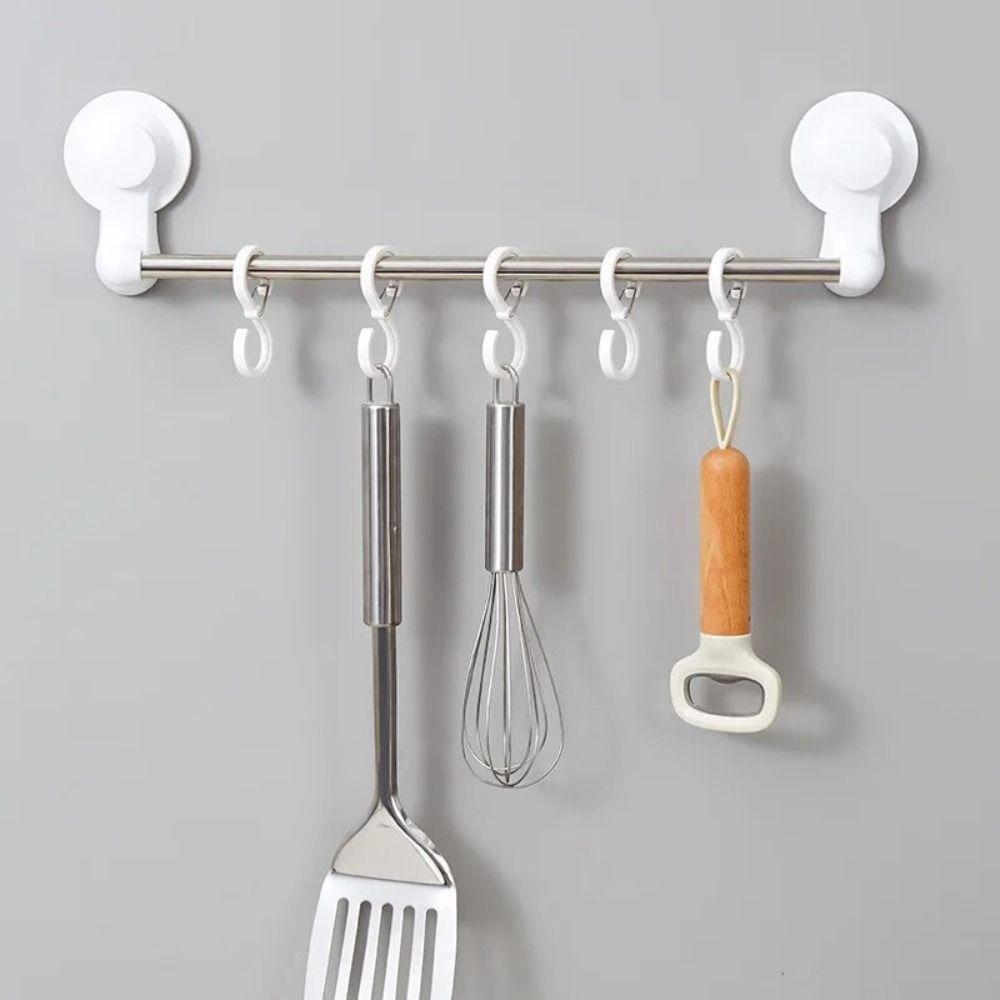 8pcs Multifunctional Hanging Hooks Portable Railing Hooks Organizer S Shaped Hook Home Accessories