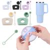 3pcs Silicone Spill Proof Stopper Set Straw Cap Leak Stopper Spill Stopper for Stanley Cup 1.0 2.0 40oz/30oz Tumbler Accessories