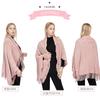 Womens Knit Shawl Winter Fall Tassel Cardigan Cape Warm Faux Wool Blend